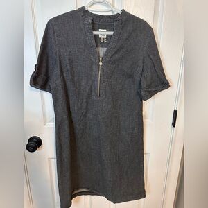 Anne Klein Men's Gray Half-Zip dress